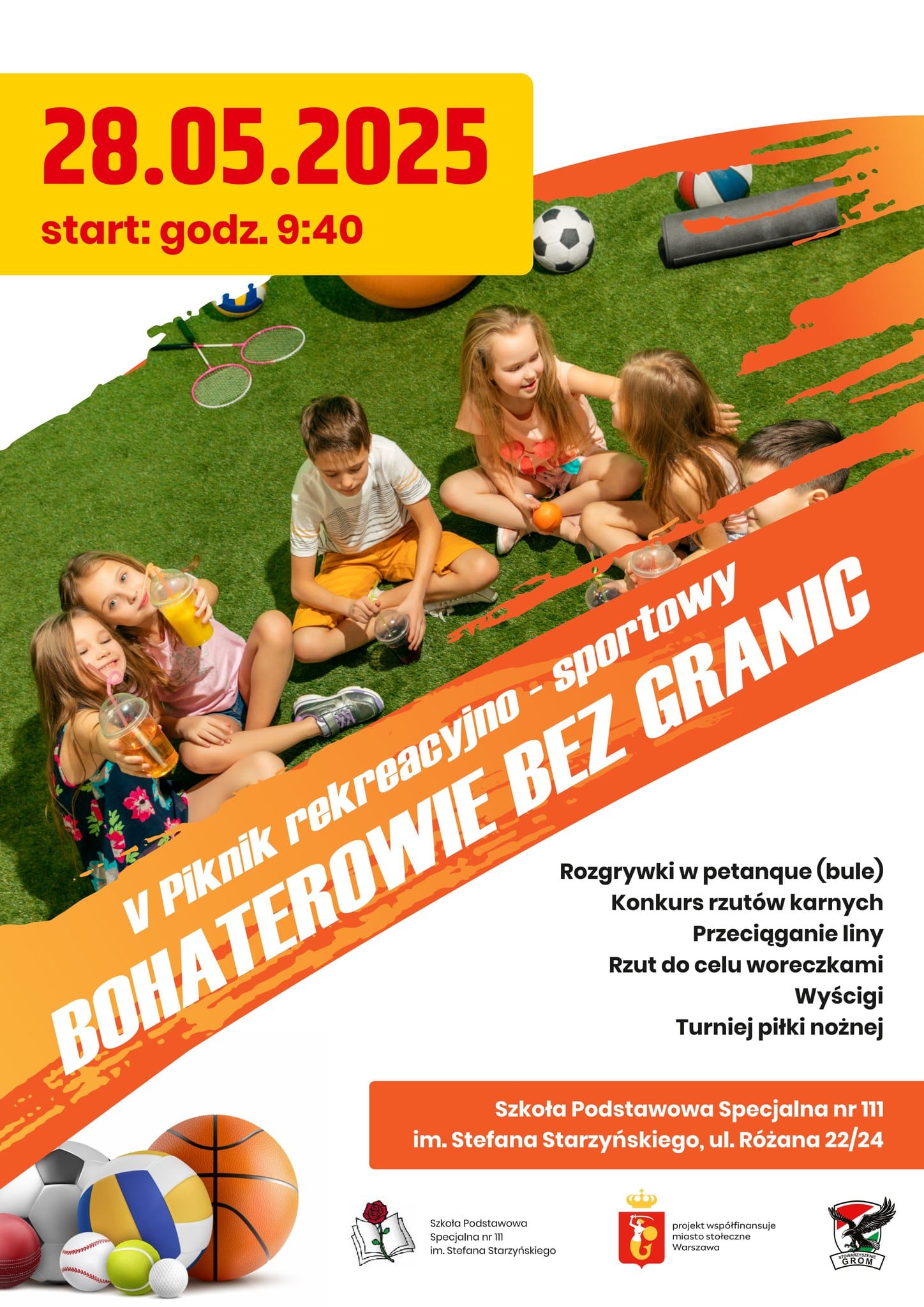 plakat piknik "Bohaterowie Bez Granic"